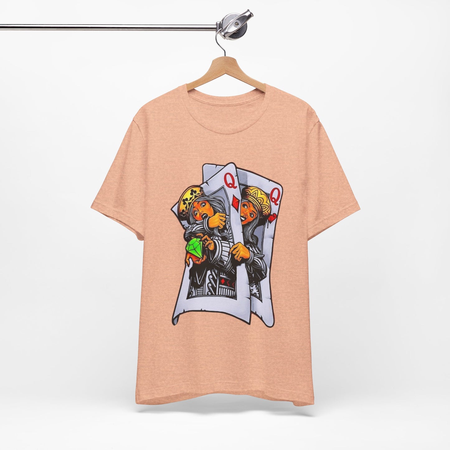 Playful King and Queen Tee, Graphic T-Shirt for Gamers, Fun Gift for Friends, Casual Wear, Unique Design, Unisex Short Sleeve