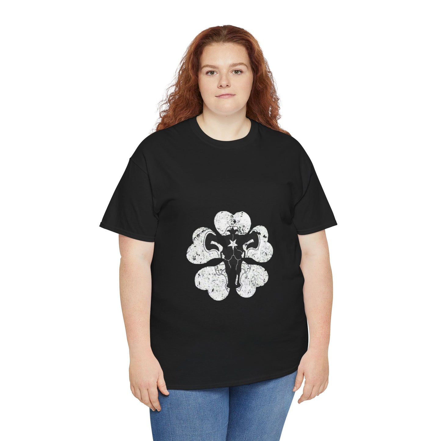Black Elephant Floral Unisex Heavy Cotton Tee - Botanical Art, Graphic Tee, Casual Wear, Eco-Friendly Fashion, Unique Gift Idea