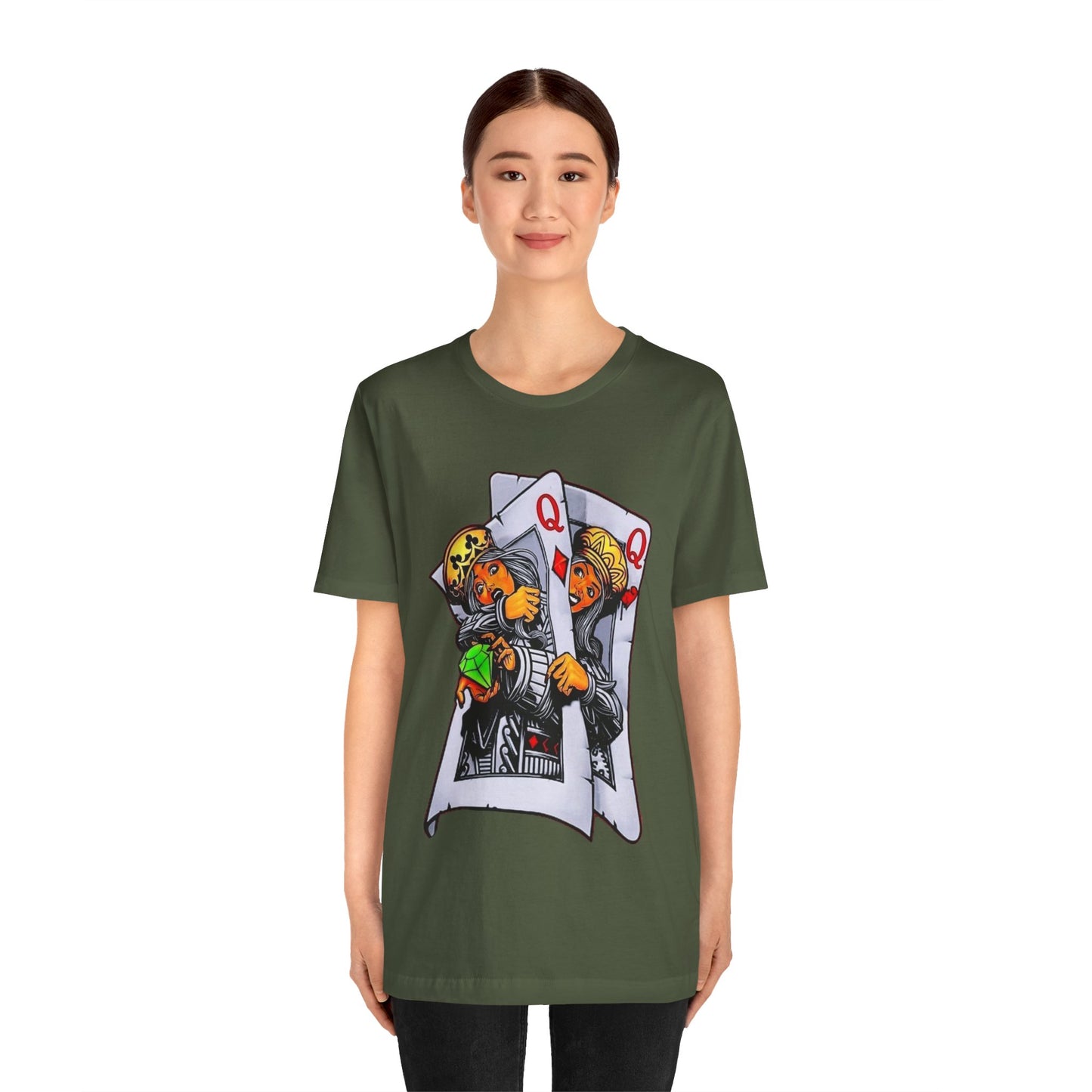 Playful King and Queen Tee, Graphic T-Shirt for Gamers, Fun Gift for Friends, Casual Wear, Unique Design, Unisex Short Sleeve