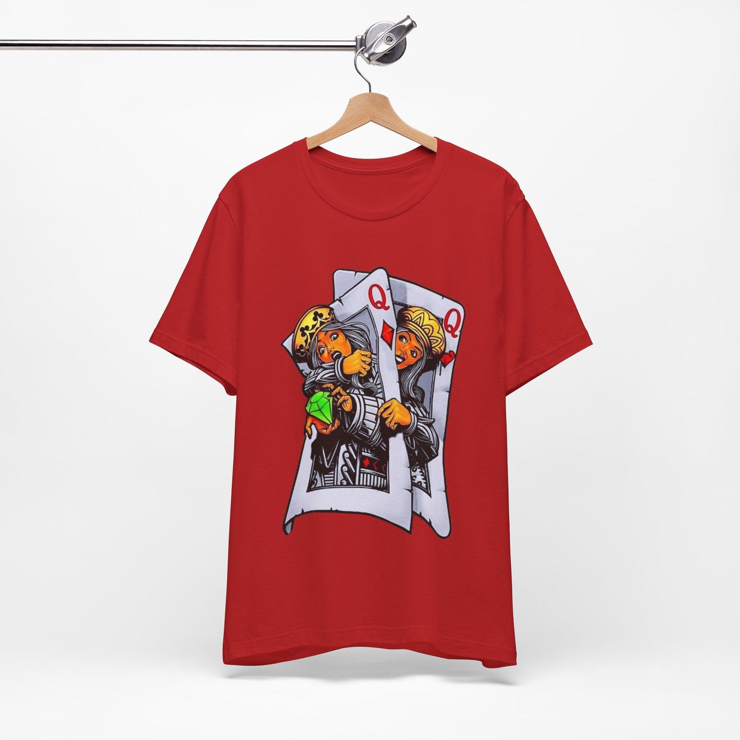 Playful King and Queen Tee, Graphic T-Shirt for Gamers, Fun Gift for Friends, Casual Wear, Unique Design, Unisex Short Sleeve