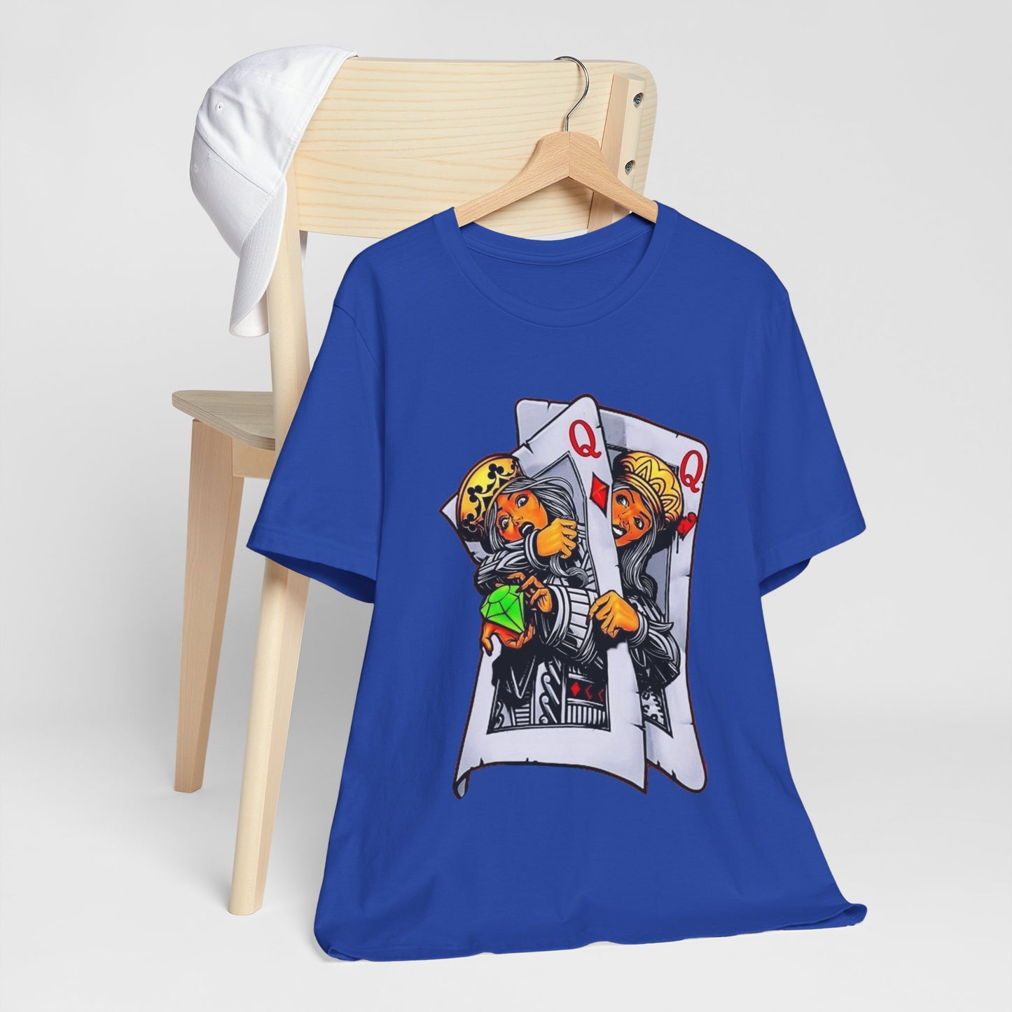 Playful King and Queen Tee, Graphic T-Shirt for Gamers, Fun Gift for Friends, Casual Wear, Unique Design, Unisex Short Sleeve