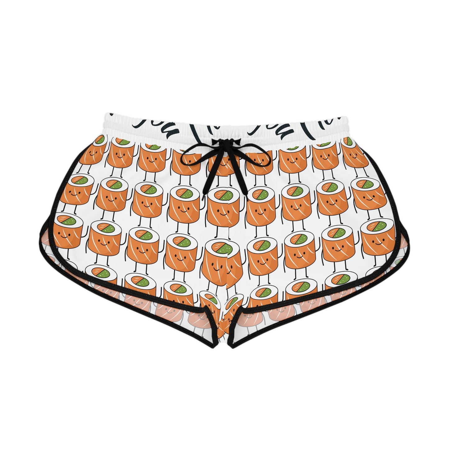 Sushi Lover's Women's Relaxed Shorts, Cute Foodie Apparel, Summer Lounge Wear, Gift for Sushi Fans, Fun Beach Shorts!