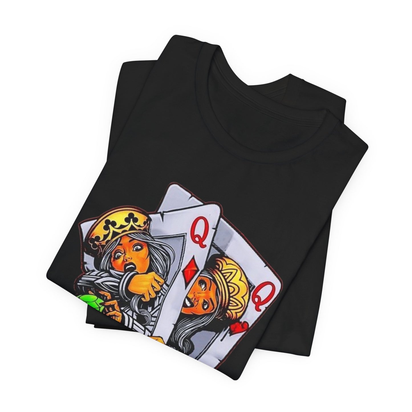 Playful King and Queen Tee, Graphic T-Shirt for Gamers, Fun Gift for Friends, Casual Wear, Unique Design, Unisex Short Sleeve