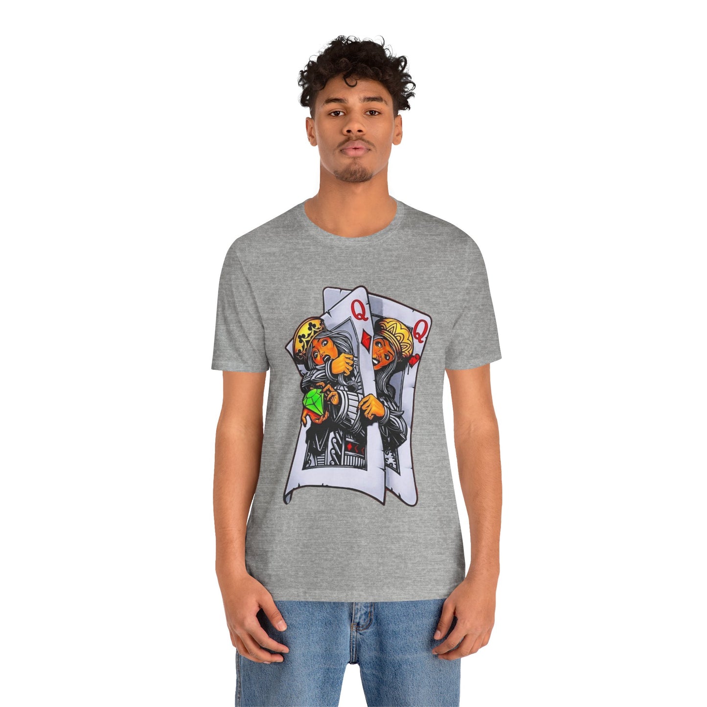 Playful King and Queen Tee, Graphic T-Shirt for Gamers, Fun Gift for Friends, Casual Wear, Unique Design, Unisex Short Sleeve
