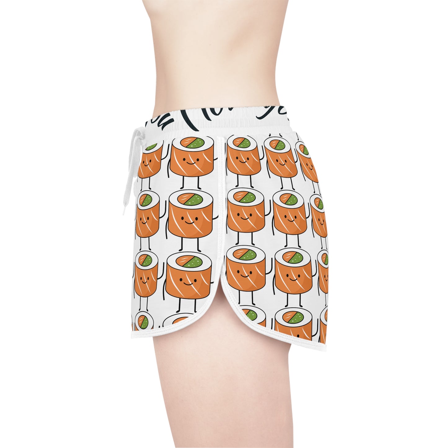 Sushi Lover's Women's Relaxed Shorts, Cute Foodie Apparel, Summer Lounge Wear, Gift for Sushi Fans, Fun Beach Shorts!