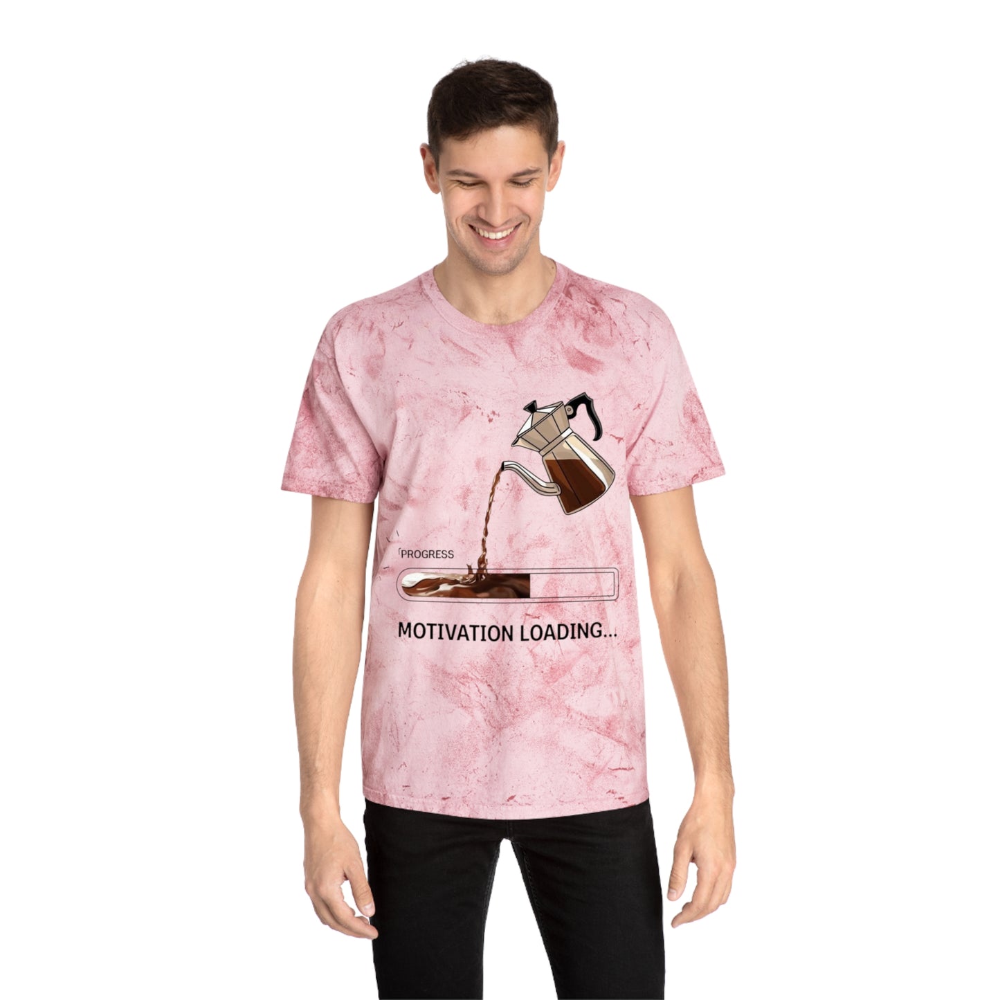 Coffee Lover's Motivation Loading T-Shirt, Unisex Tee Gift, Casual Wear, Daily Motivation Shirt, Unique Coffee Art Design, Funny Coffee Gift