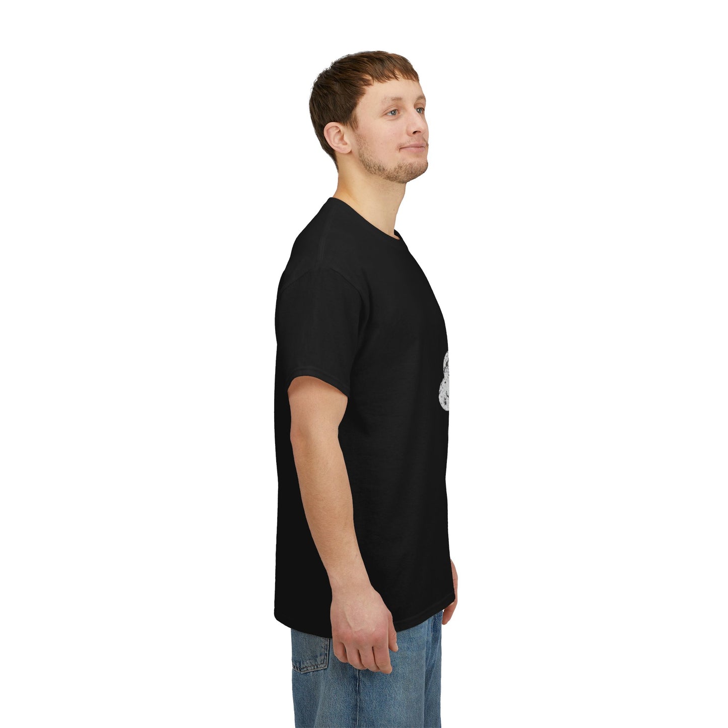 Black Elephant Floral Unisex Heavy Cotton Tee - Botanical Art, Graphic Tee, Casual Wear, Eco-Friendly Fashion, Unique Gift Idea