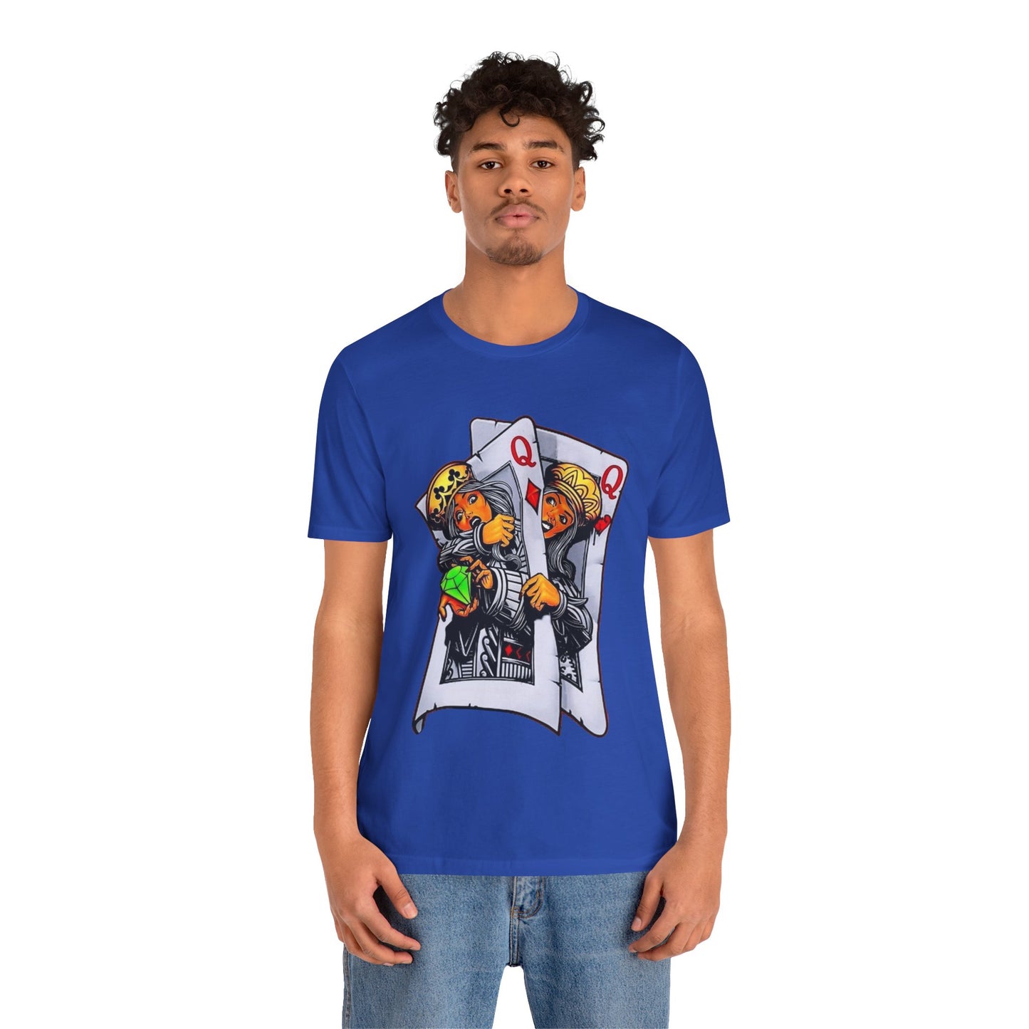 Playful King and Queen Tee, Graphic T-Shirt for Gamers, Fun Gift for Friends, Casual Wear, Unique Design, Unisex Short Sleeve