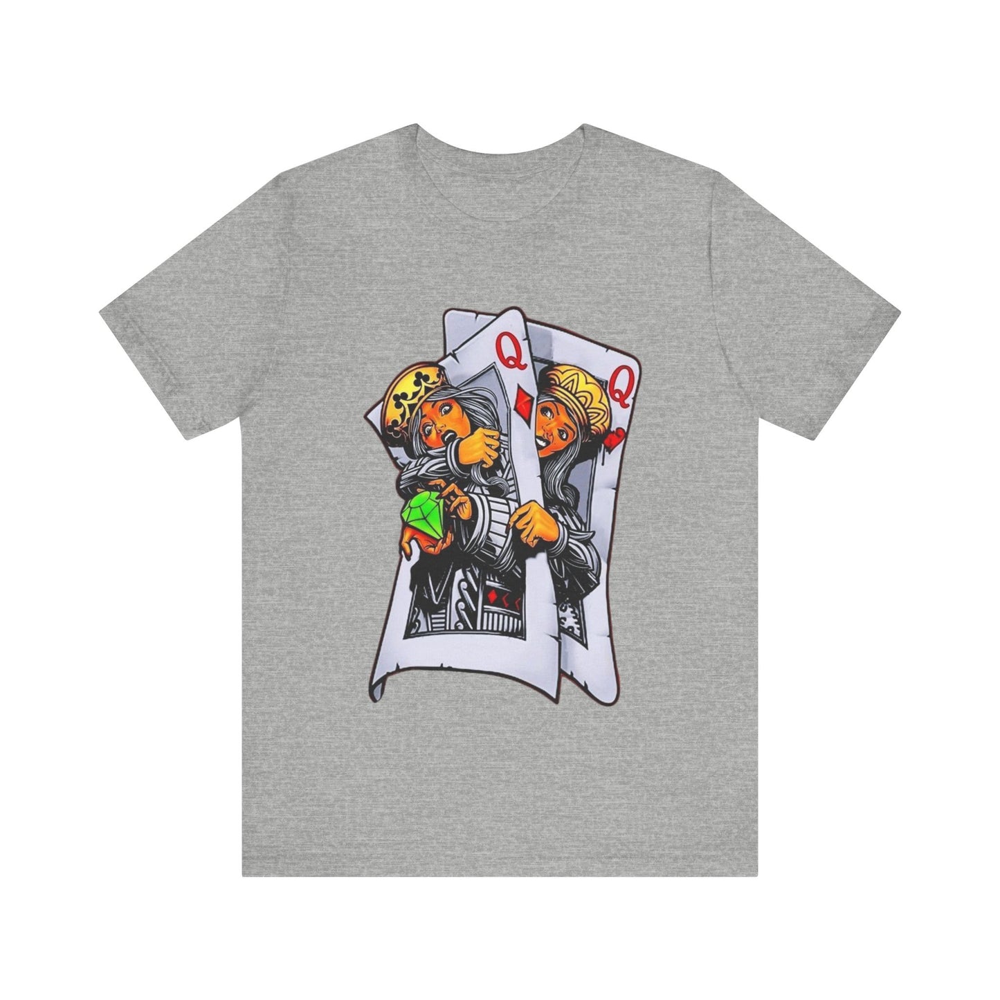 Playful King and Queen Tee, Graphic T-Shirt for Gamers, Fun Gift for Friends, Casual Wear, Unique Design, Unisex Short Sleeve