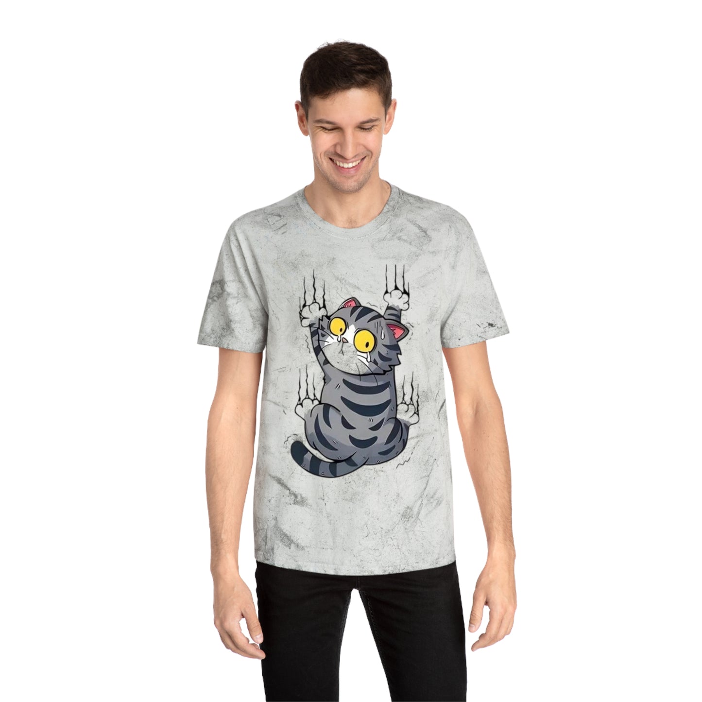 Colorful Cat Unisex Tee - Funny Cat Shirt, Cute Animal Apparel, Gift for Cat Lovers, Unique Graphic T-Shirt, Casual Wear