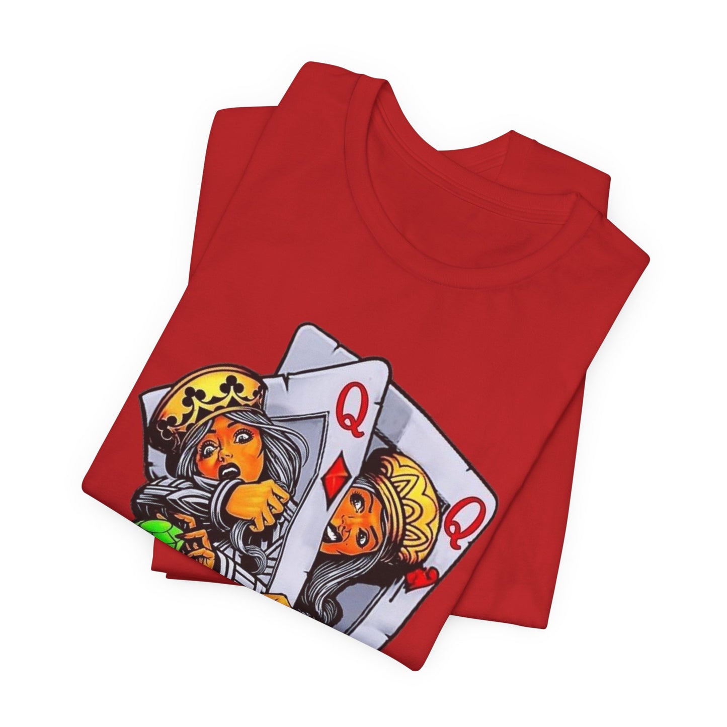 Playful King and Queen Tee, Graphic T-Shirt for Gamers, Fun Gift for Friends, Casual Wear, Unique Design, Unisex Short Sleeve