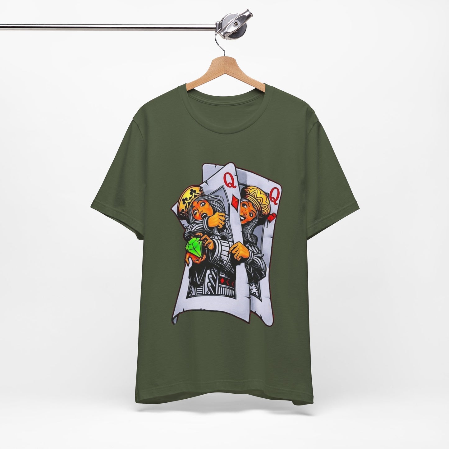 Playful King and Queen Tee, Graphic T-Shirt for Gamers, Fun Gift for Friends, Casual Wear, Unique Design, Unisex Short Sleeve