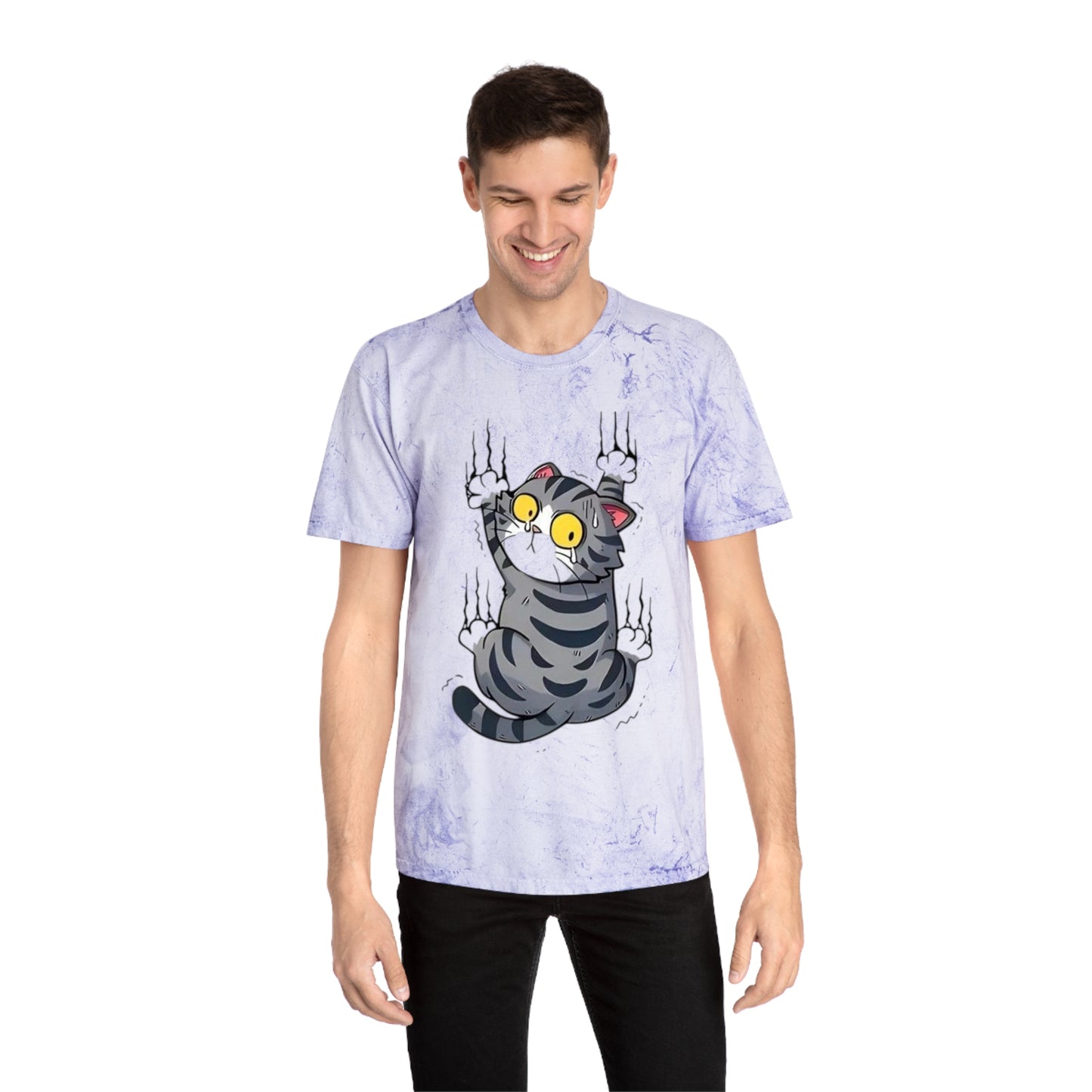 Colorful Cat Unisex Tee - Funny Cat Shirt, Cute Animal Apparel, Gift for Cat Lovers, Unique Graphic T-Shirt, Casual Wear