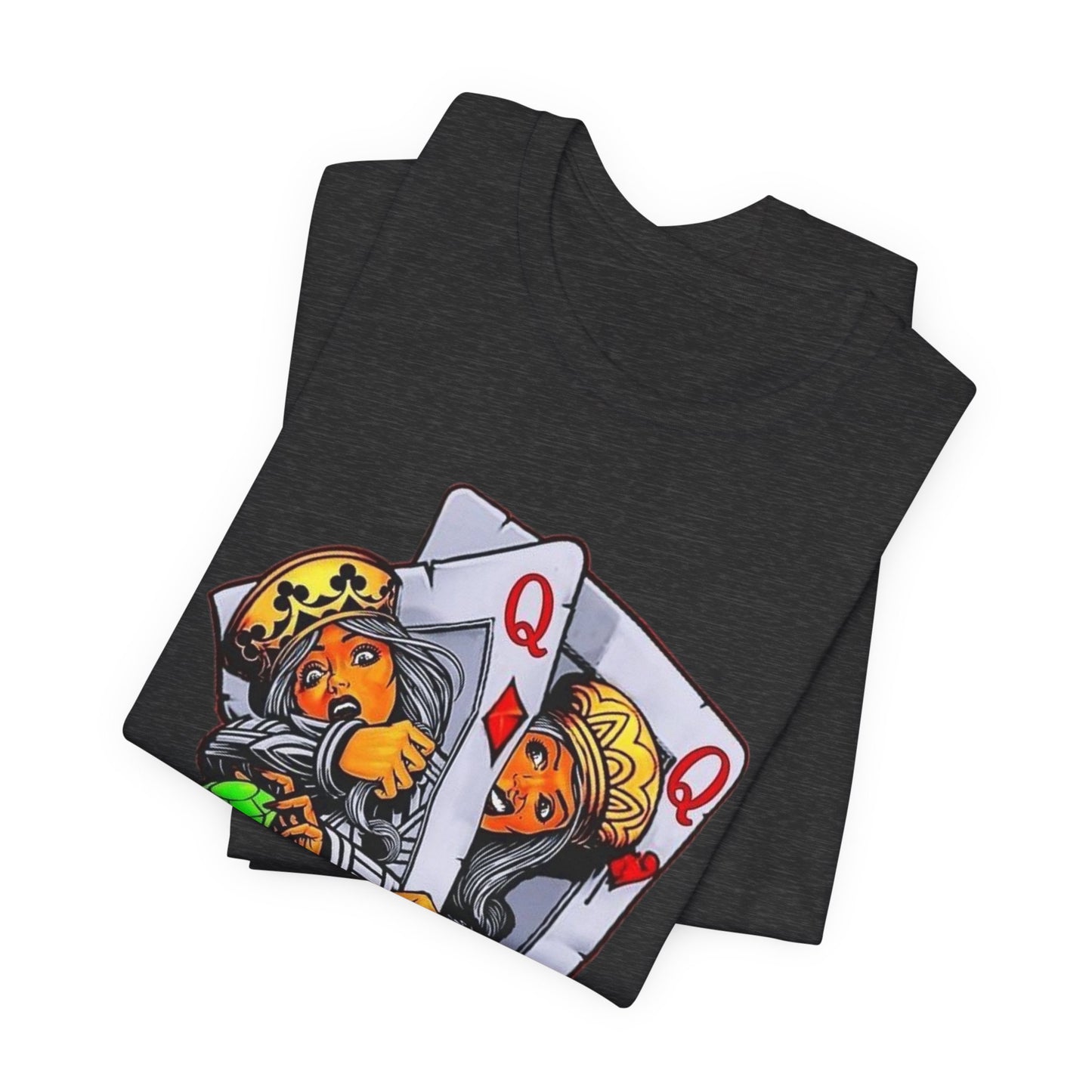 Playful King and Queen Tee, Graphic T-Shirt for Gamers, Fun Gift for Friends, Casual Wear, Unique Design, Unisex Short Sleeve