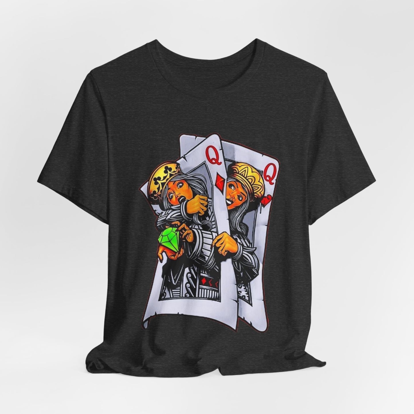 Playful King and Queen Tee, Graphic T-Shirt for Gamers, Fun Gift for Friends, Casual Wear, Unique Design, Unisex Short Sleeve