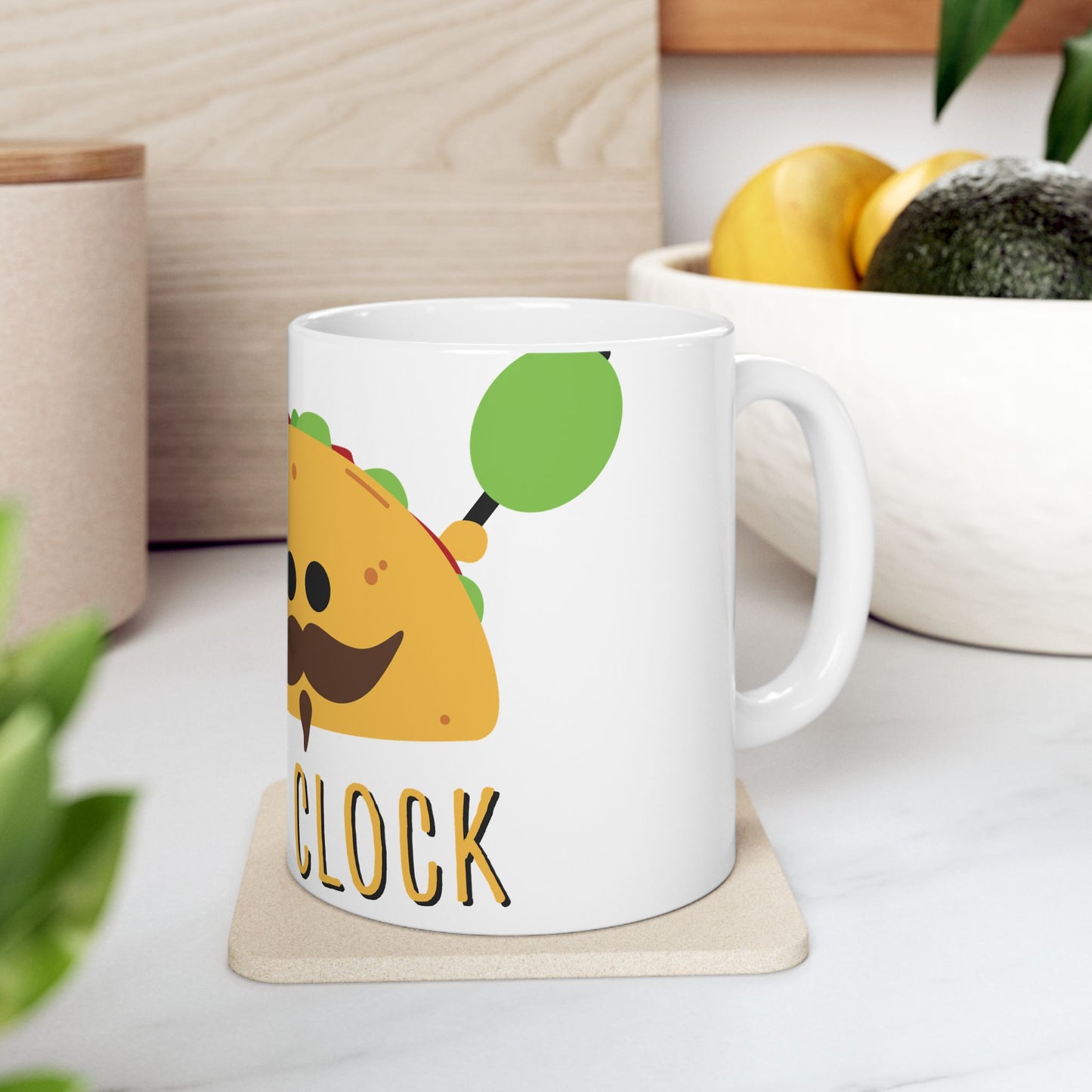 Cute Taco Ceramic Mug - Fun Kitchen Gift, Coffee Cup, Taco Lover's Mug, Foodie Mug, Unique Gift Idea
