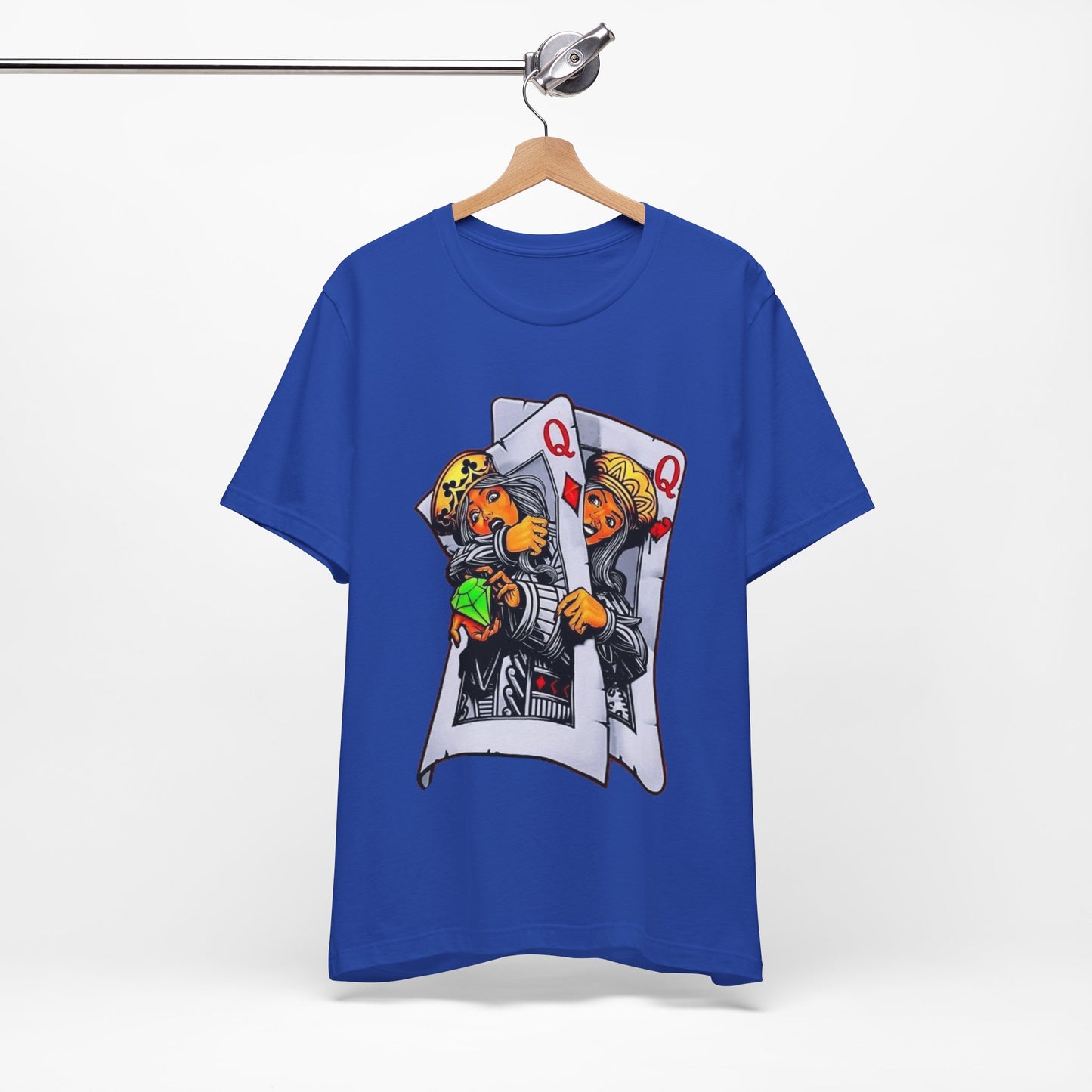 Playful King and Queen Tee, Graphic T-Shirt for Gamers, Fun Gift for Friends, Casual Wear, Unique Design, Unisex Short Sleeve