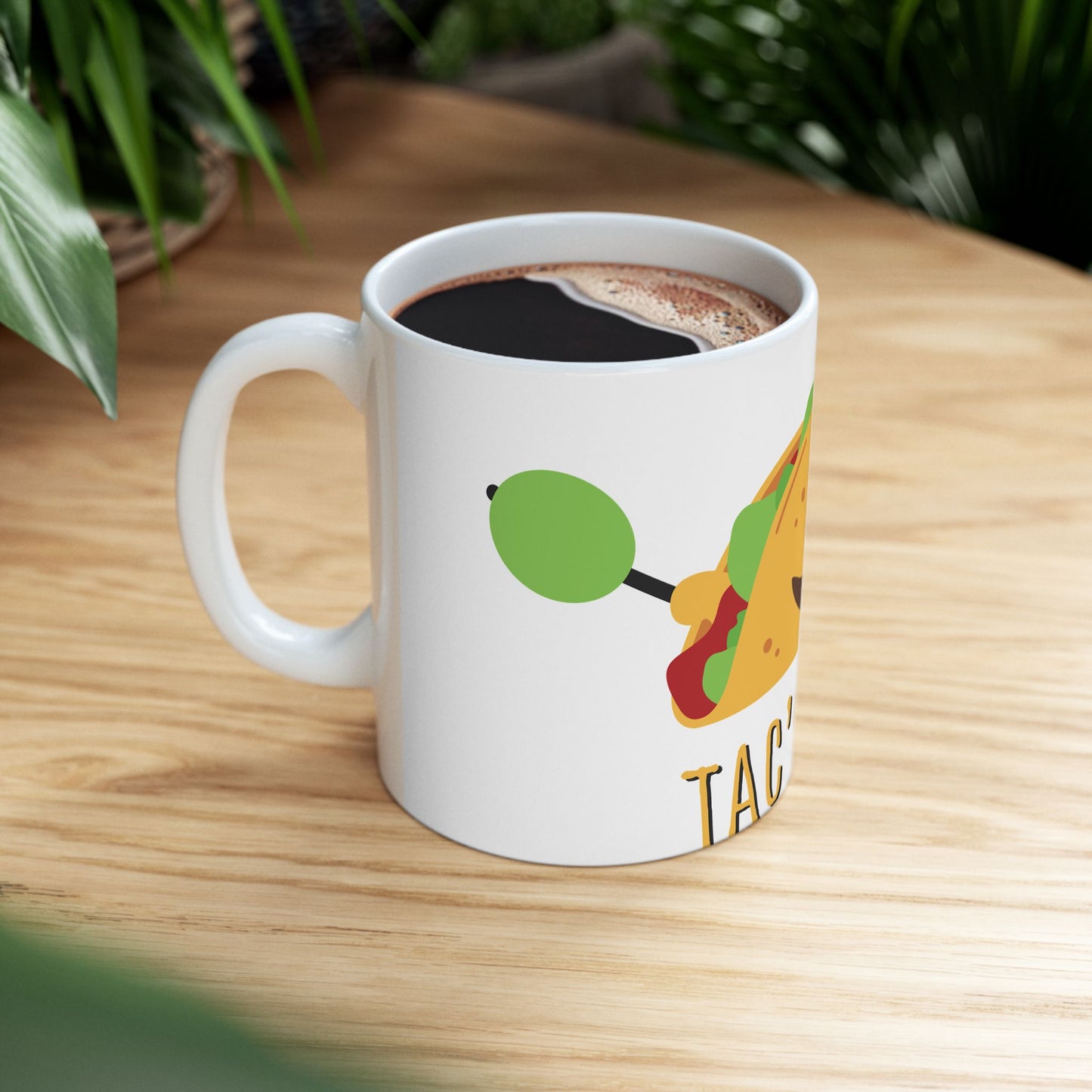 Cute Taco Ceramic Mug - Fun Kitchen Gift, Coffee Cup, Taco Lover's Mug, Foodie Mug, Unique Gift Idea
