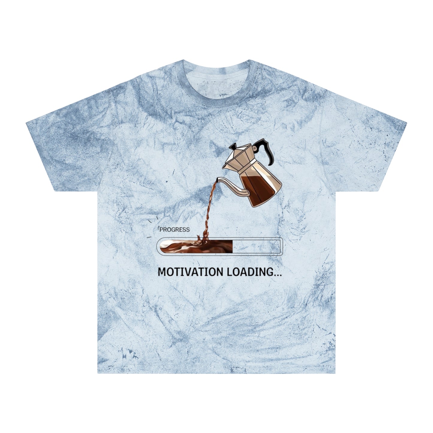 Coffee Lover's Motivation Loading T-Shirt, Unisex Tee Gift, Casual Wear, Daily Motivation Shirt, Unique Coffee Art Design, Funny Coffee Gift