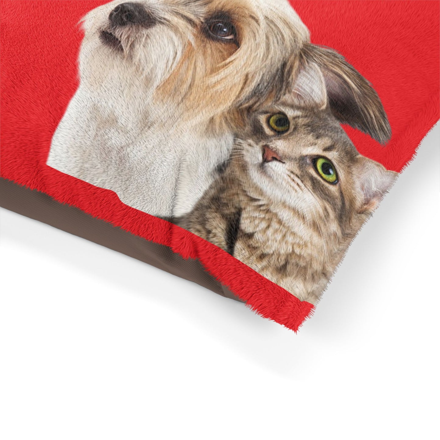 Cozy Pet Bed for Cats and Dogs - 'I Love You' Design, Ideal for Valentine's Day, Pet Lovers, Home Decor, Gift Ideas, Paw Prints