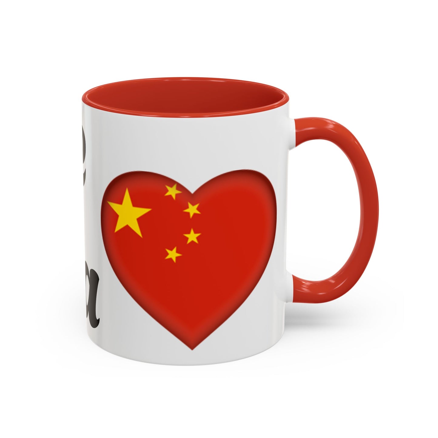 Chinese Love Accent Coffee Mug - Perfect for Tea Lovers, Gifts for Friends, Valentine's Day, Home Decor, Travel Mug