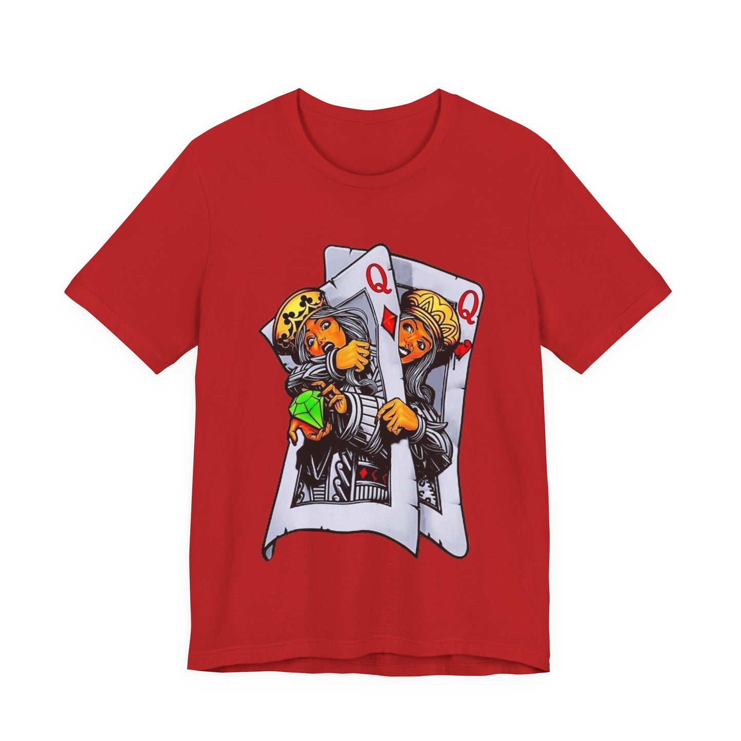Playful King and Queen Tee, Graphic T-Shirt for Gamers, Fun Gift for Friends, Casual Wear, Unique Design, Unisex Short Sleeve
