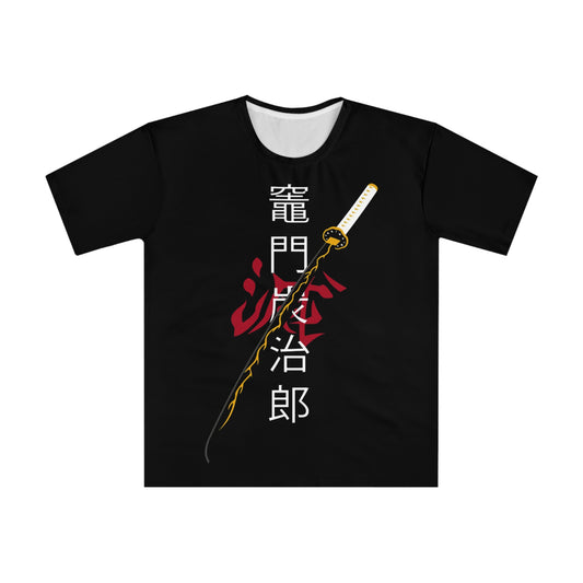 Anime-Inspired Men's Loose T-Shirt, AOP Graphic Tee, Casual Wear, Gift for Fans, Streetwear Style, Comfortable Everyday Top