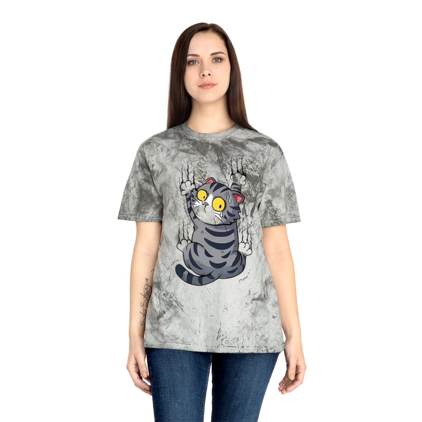 Colorful Cat Unisex Tee - Funny Cat Shirt, Cute Animal Apparel, Gift for Cat Lovers, Unique Graphic T-Shirt, Casual Wear