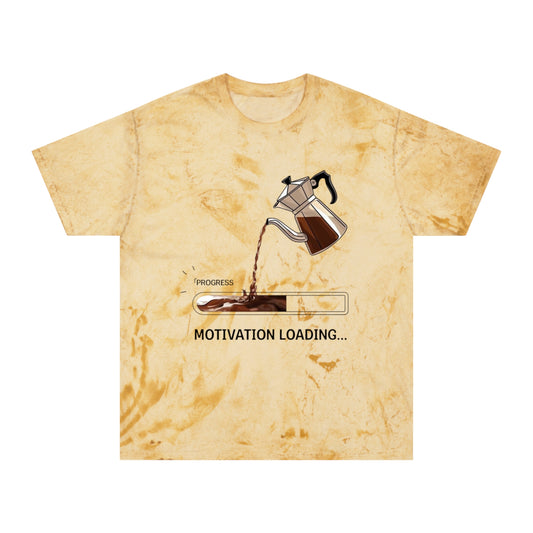 Coffee Lover's Motivation Loading T-Shirt, Unisex Tee Gift, Casual Wear, Daily Motivation Shirt, Unique Coffee Art Design, Funny Coffee Gift