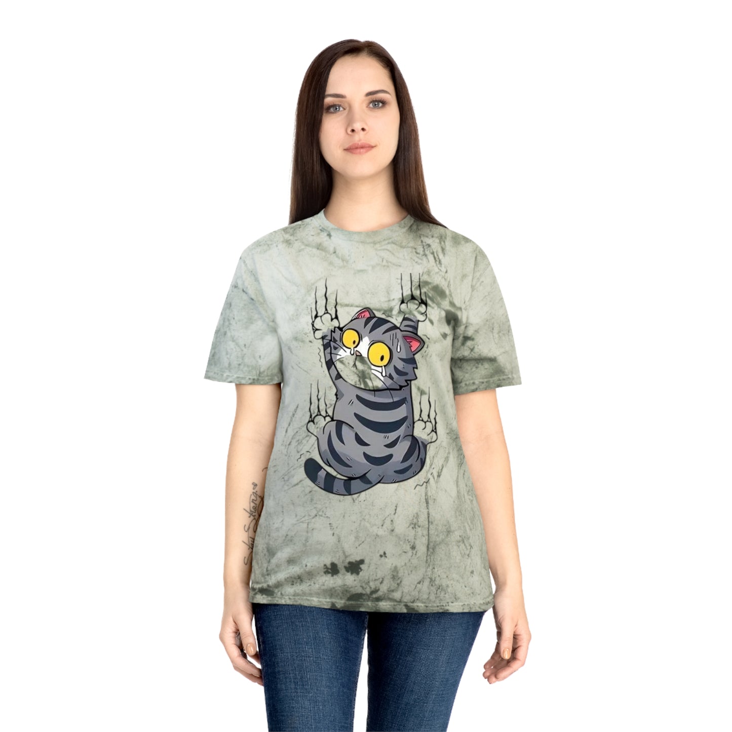 Colorful Cat Unisex Tee - Funny Cat Shirt, Cute Animal Apparel, Gift for Cat Lovers, Unique Graphic T-Shirt, Casual Wear
