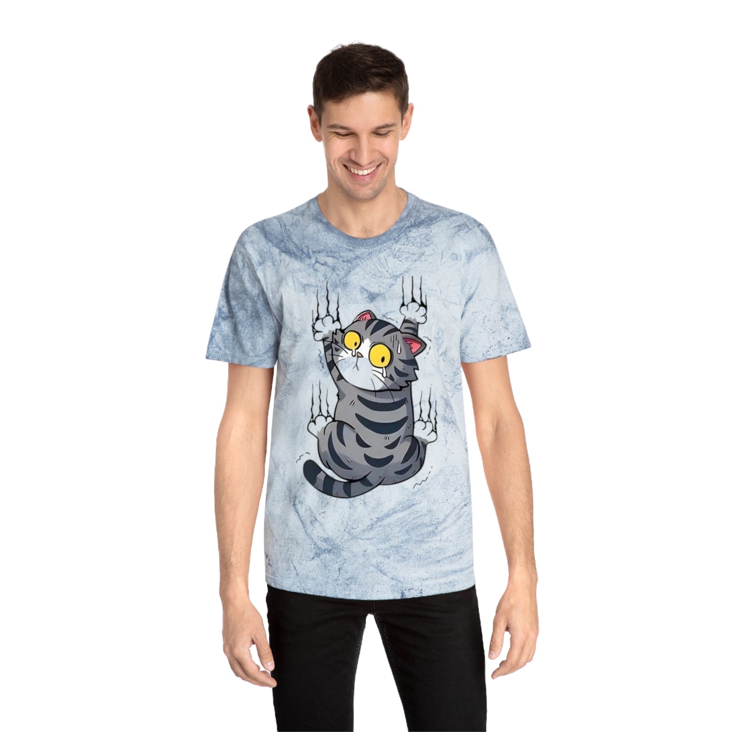 Colorful Cat Unisex Tee - Funny Cat Shirt, Cute Animal Apparel, Gift for Cat Lovers, Unique Graphic T-Shirt, Casual Wear
