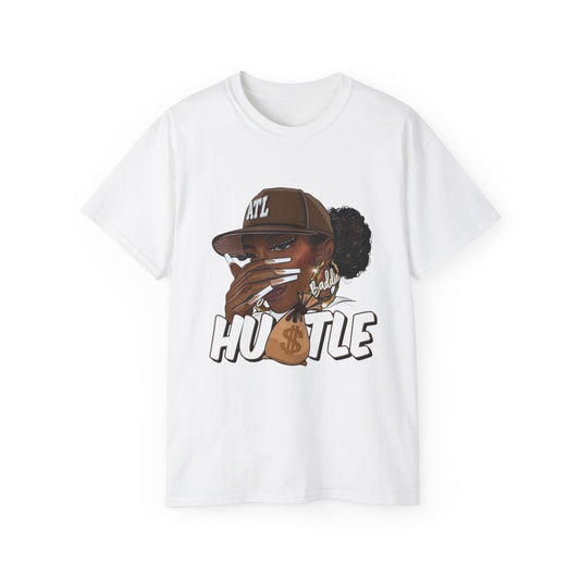 Hustle Graphic Tee, Unisex Cotton T-Shirt, Streetwear Style, Casual Wear, Gift for Entrepreneurs, Motivational Apparel