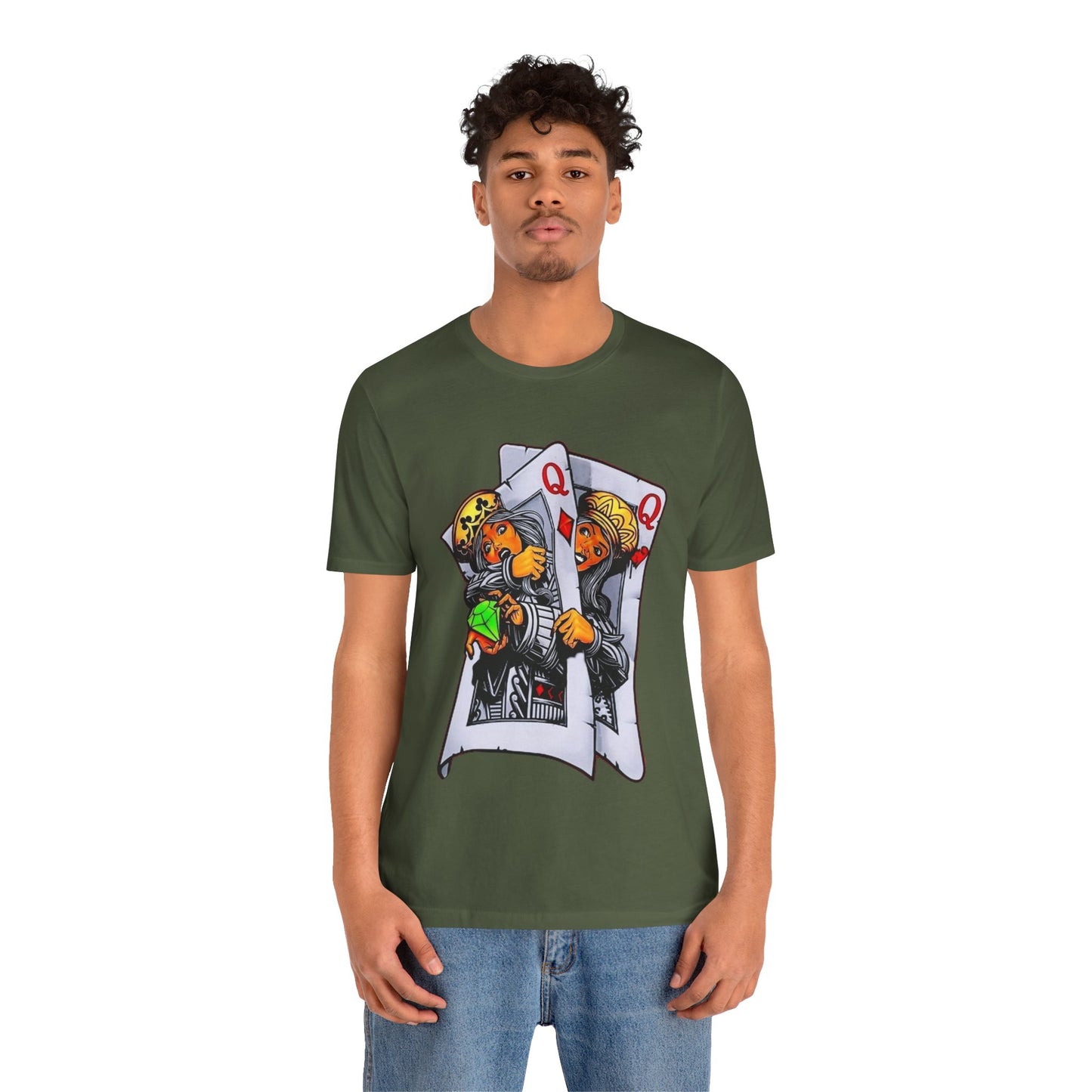 Playful King and Queen Tee, Graphic T-Shirt for Gamers, Fun Gift for Friends, Casual Wear, Unique Design, Unisex Short Sleeve