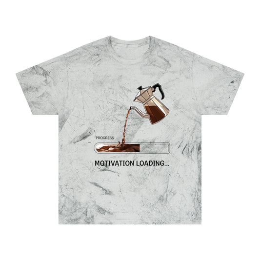 Coffee Lover's Motivation Loading T-Shirt, Unisex Tee Gift, Casual Wear, Daily Motivation Shirt, Unique Coffee Art Design, Funny Coffee Gift