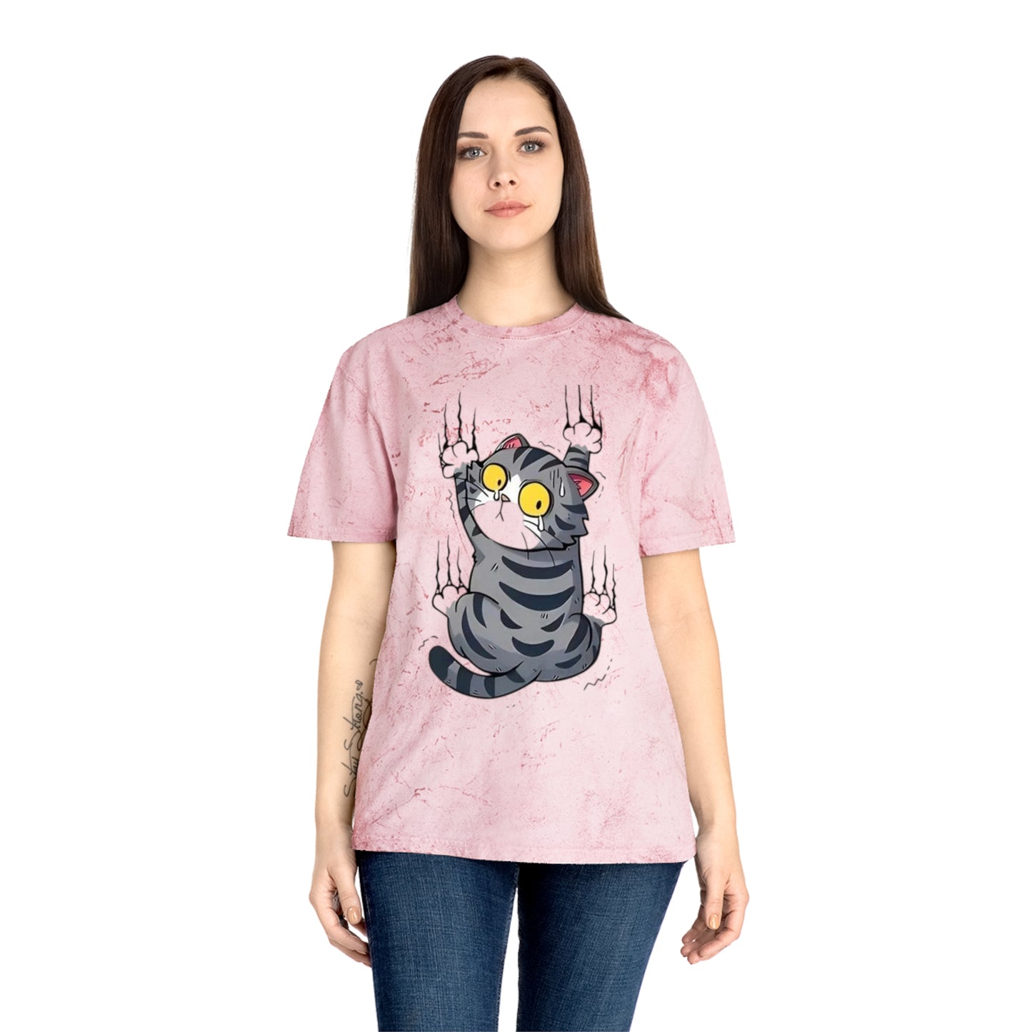 Colorful Cat Unisex Tee - Funny Cat Shirt, Cute Animal Apparel, Gift for Cat Lovers, Unique Graphic T-Shirt, Casual Wear
