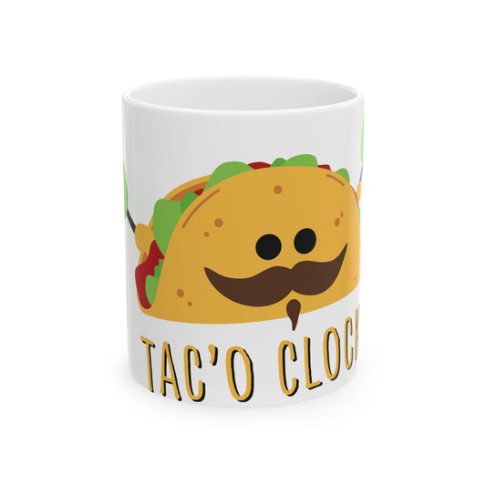 Cute Taco Ceramic Mug - Fun Kitchen Gift, Coffee Cup, Taco Lover's Mug, Foodie Mug, Unique Gift Idea