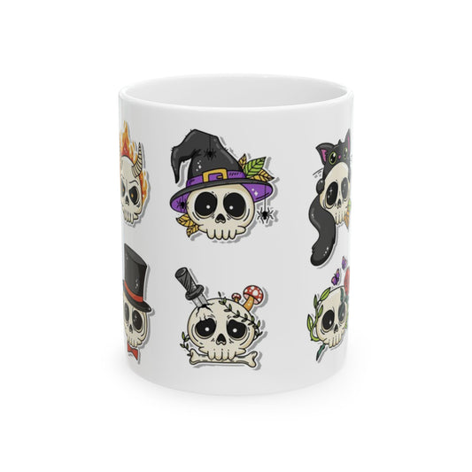 Spooky Skull Ceramic Mug - Halloween Decor