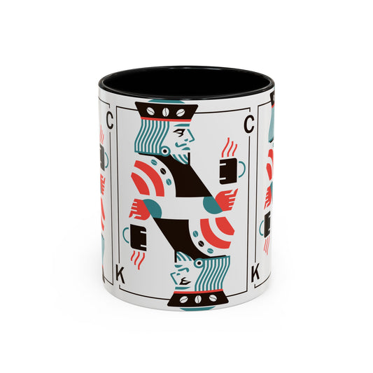 Vibrant King Coffee Mug - Bold Card Design for Coffee Lovers