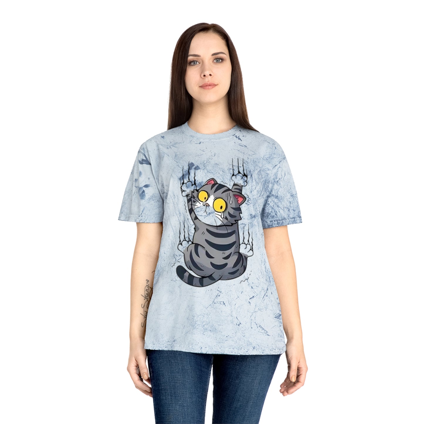 Colorful Cat Unisex Tee - Funny Cat Shirt, Cute Animal Apparel, Gift for Cat Lovers, Unique Graphic T-Shirt, Casual Wear