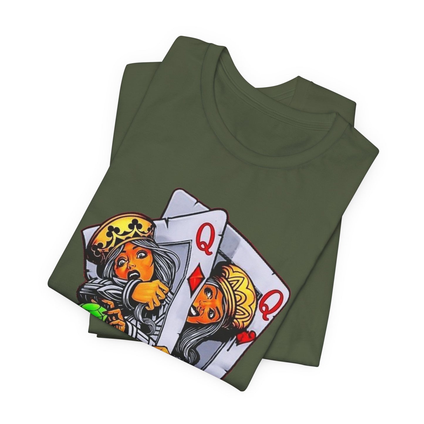 Playful King and Queen Tee, Graphic T-Shirt for Gamers, Fun Gift for Friends, Casual Wear, Unique Design, Unisex Short Sleeve