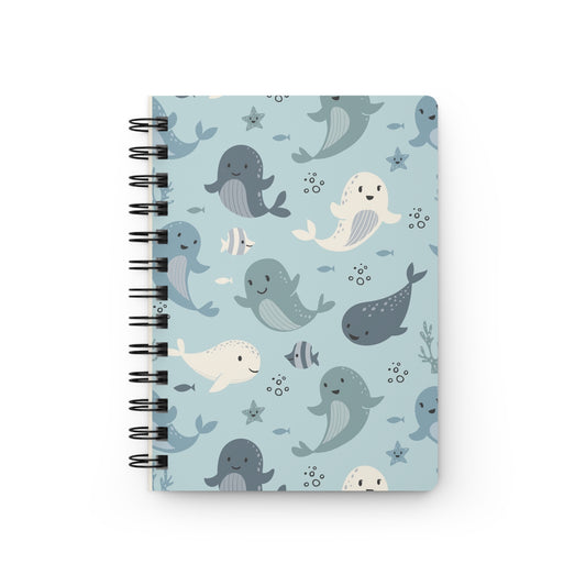 Whimsical Ocean-Themed Spiral Bound Journal - Perfect for Sea Lovers & Journaling