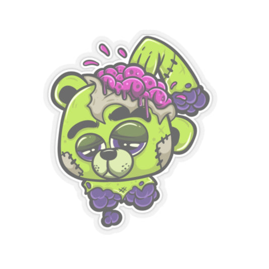 Unique Zombie Bear Kiss-Cut Stickers - Fun and Quirky Designs for Laptop & Decor